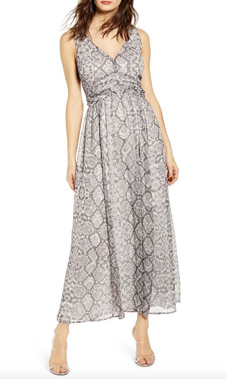 Cindy Crawford Casual Look for Less snake print dress leith fountainof30