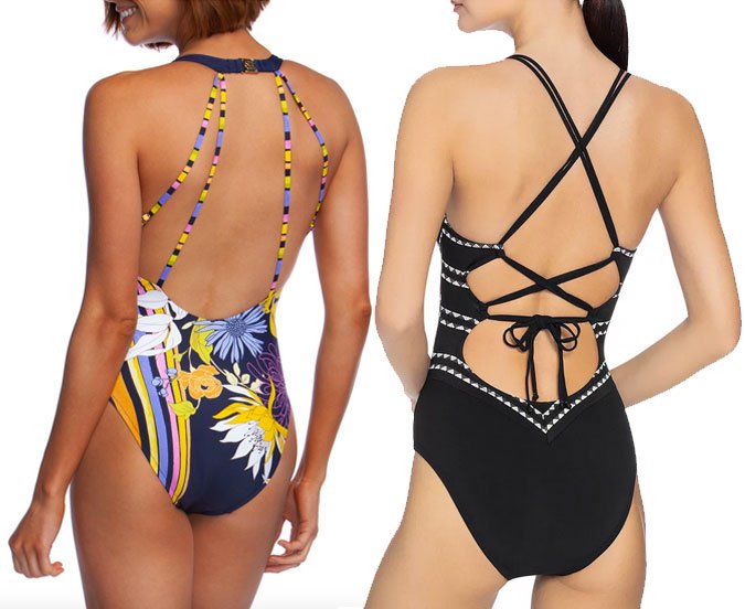 Modest One Piece Swimsuits with Strappy Backs fountainof30