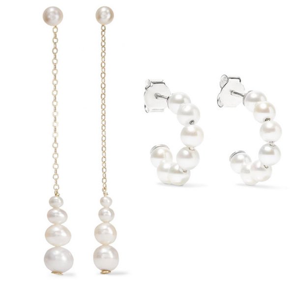 modern pearl earrings dangle and hoop for women over 40 fountainof 30