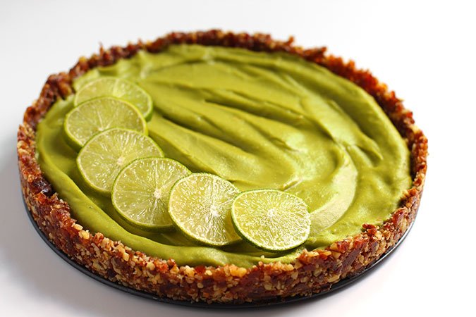 raw No-Bake Key Lime Pie No-Bake Key Lime Pie garnish with limes