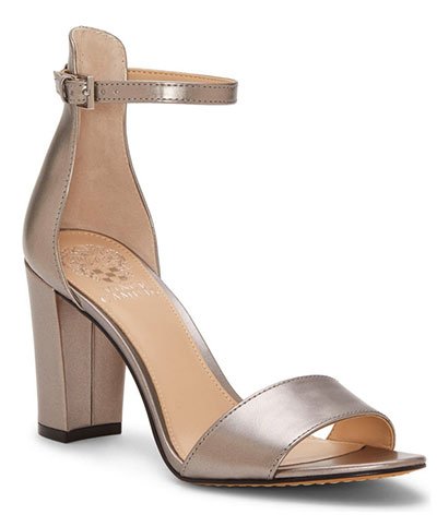 Vince Camuto Corlina Ankle Strap Sandal metal gray