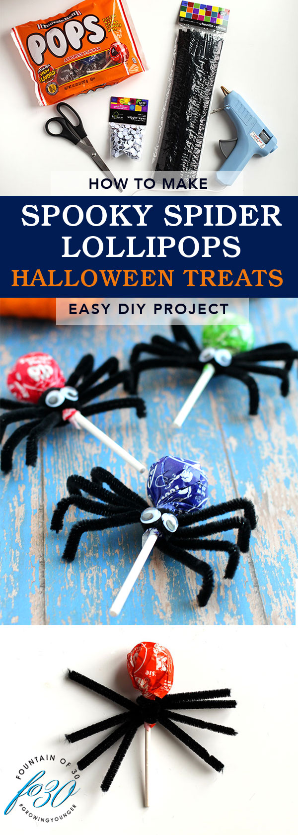 spooky spider lollipops easy halloween treats fountainof30
