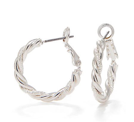 Silver Tone Hoop Earrings