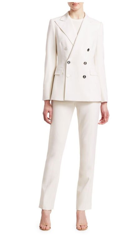 Victoria Beckham White Suit Look for Less Ralph Lauren Collection