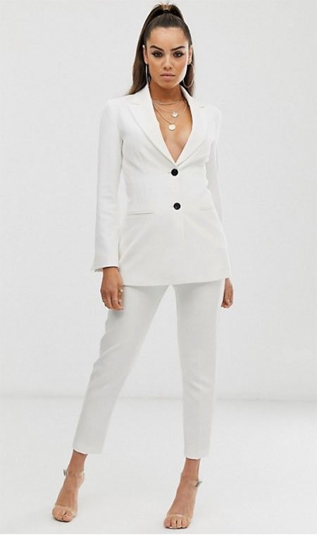 Asos Victoria Beckham White Suit look for less fountainof30