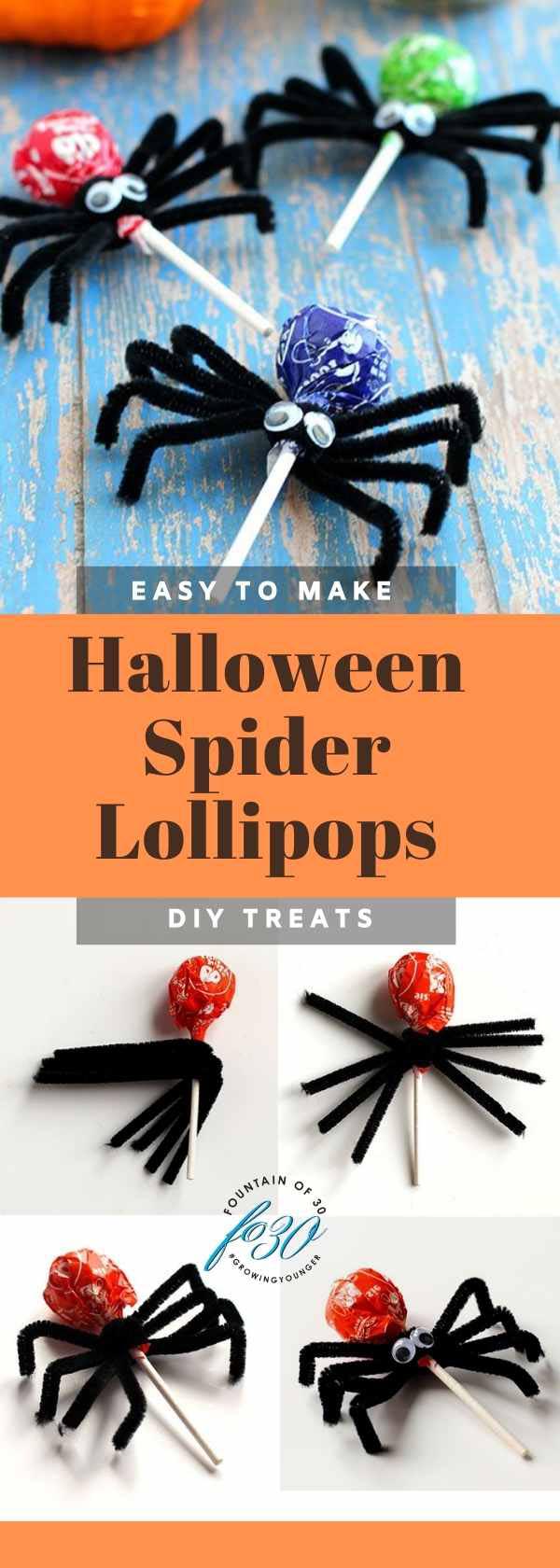 diy spider lollipops fountainof30