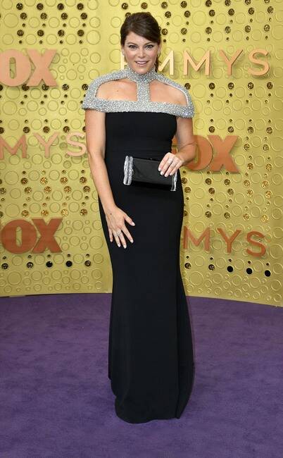 emmys 2019 red carpet Gail Simmons black gown Christian Siriano