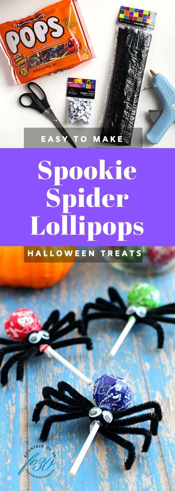 how to make spider lolipops halloween treats fountainof30