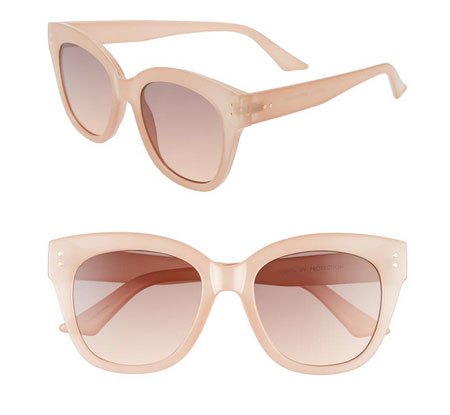 Oversize Sunglasses In Milky Nude fountainof30