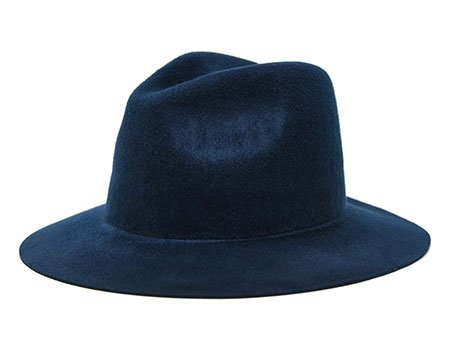 look for less Blue Wool Fedora fountainof30