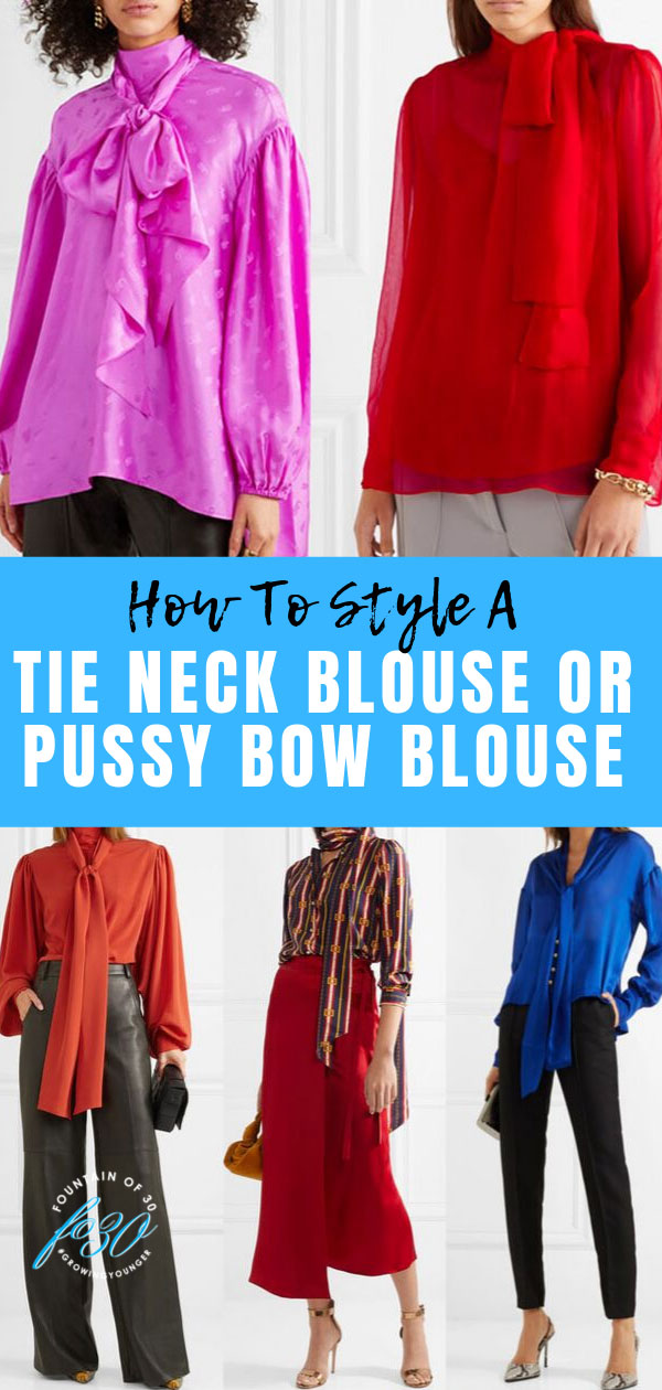 tie neck blouse or pussy bow blouse fountainof30