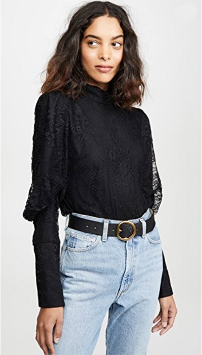 lace blouse trend black long sleeve fountainof30