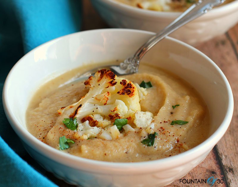 roasted cauliflower soup fountainof30