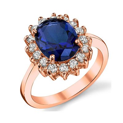 Kate Middleton Engagement Ring CZ Oliveti RoseGold