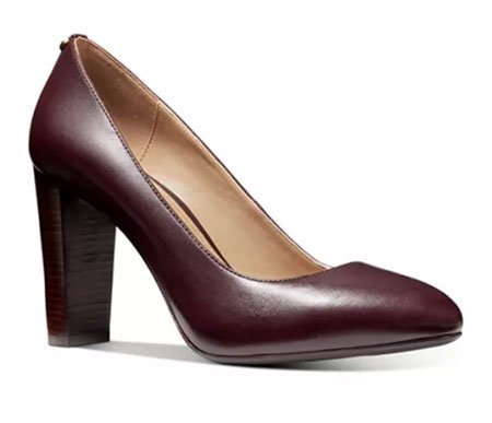 Kate Middleton high low look for less Burgundy Pumps