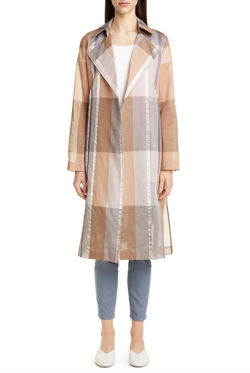 Plaid Trench Coat Nina Dobrev Dior look for less