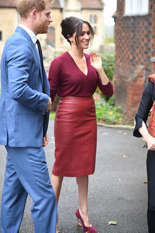 Meghan Markle fall colors 2019 burgundy