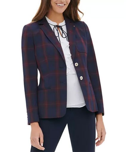 elbow patch plaid balzer for women fountainof30