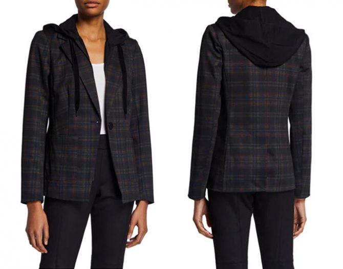 Plaid Blazer w/Hoodie fountainof30