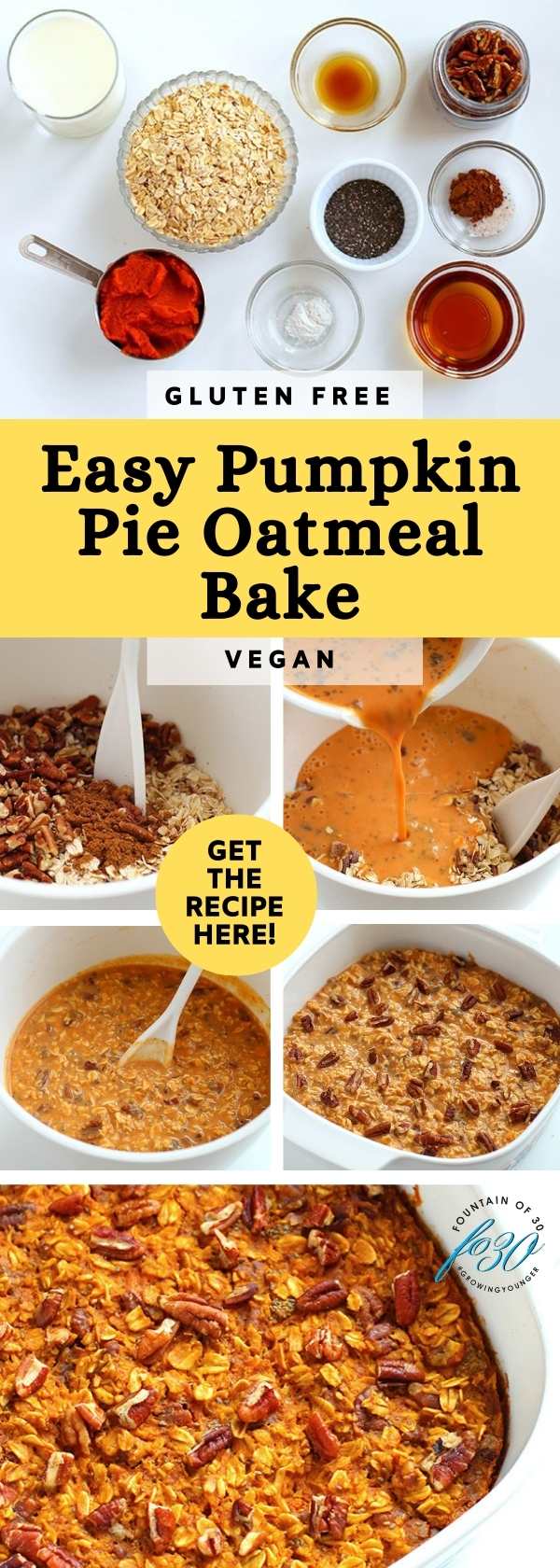 pumpkin pie oatmeal bake fountainof30