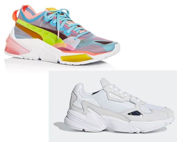 how to wear sneakers over 40 puma LQDCell Optic white Adidas falcon