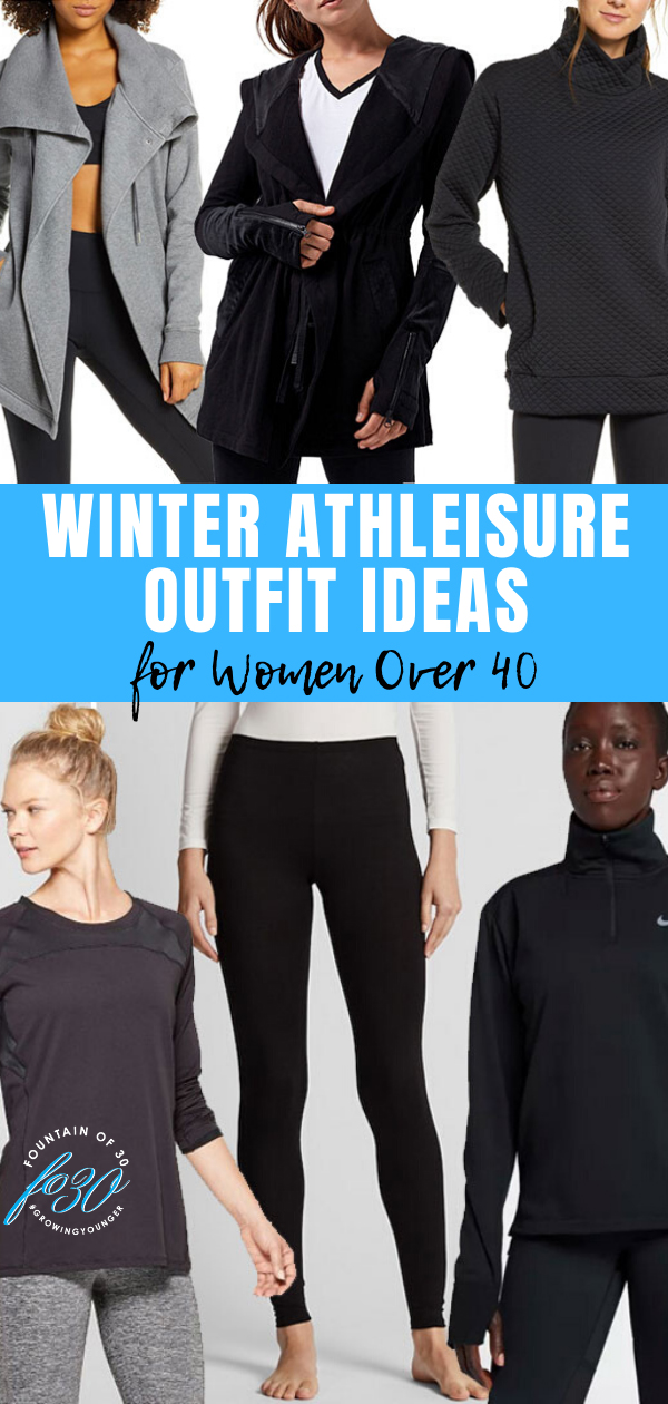 winter athleisure outfit ideas fountainof30