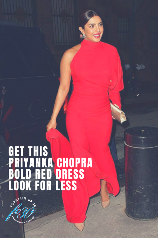 priyanka chopra red dress look for less fountainof30