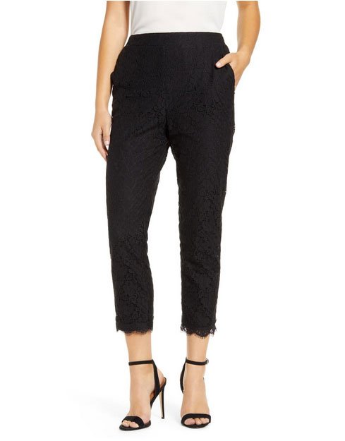 Ashley Greene Black Lace pants for less fountainof30
