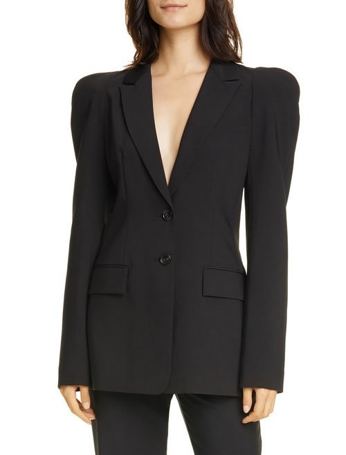 black puff sleeve blazer fountainof30