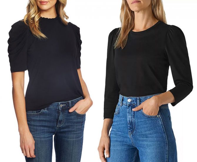 puff sleeve tops black fountainof30