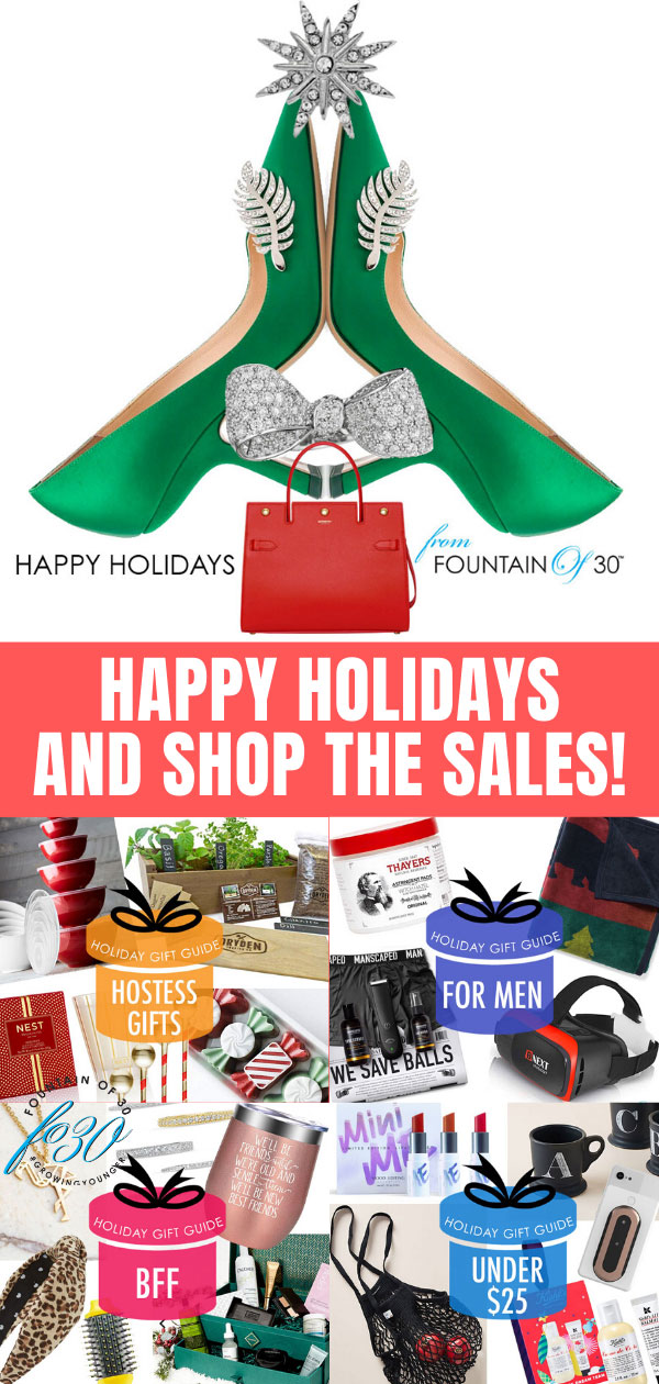 happy holidays shop the sales fountainof30