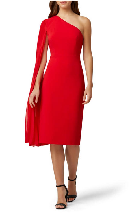 Tahari One-Shoulder red dress look for less fountainof30 