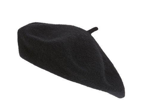 black Wool Beret fountainof30