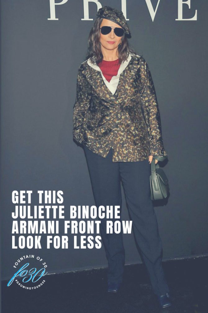 juliette binoche armani front row celebrity look for less fountainof30