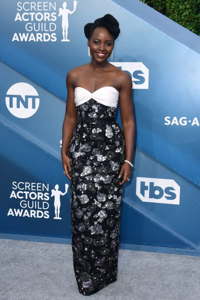 The SAG Awards 2020 Red Carpet Lupita Nyong'o in Louis Vuitton