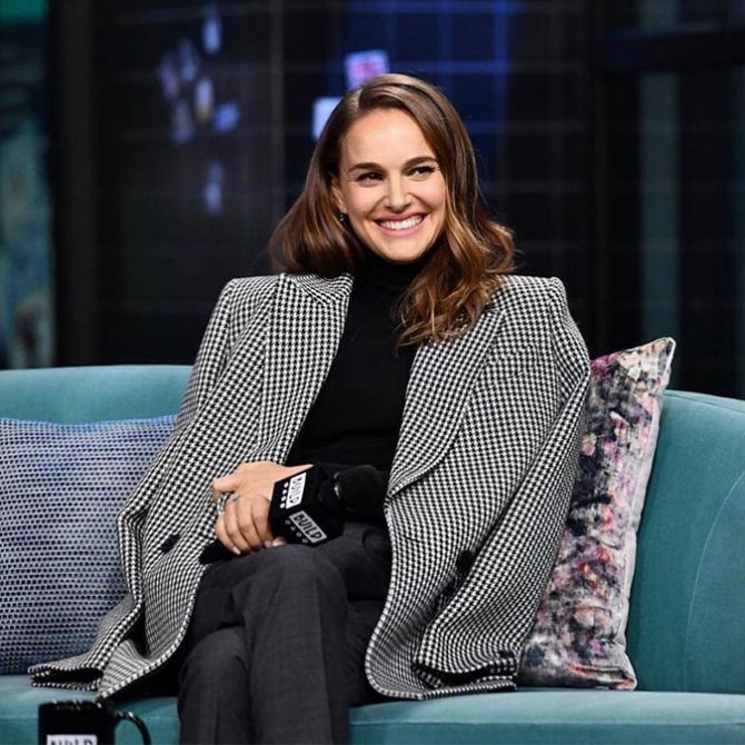 Natalie Portman Instagram oversize jacket
