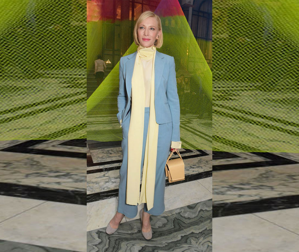 Cate Blanchette blue suit look for less fountainof30