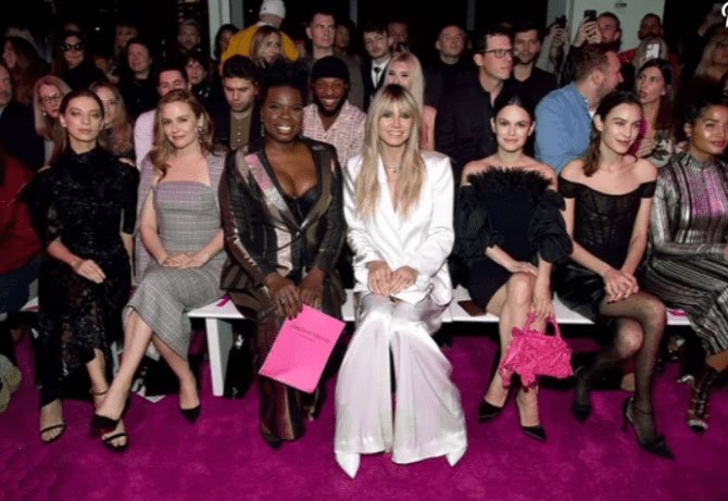 celebrities in the front row at new york fashion week fall 2020 christian siriano