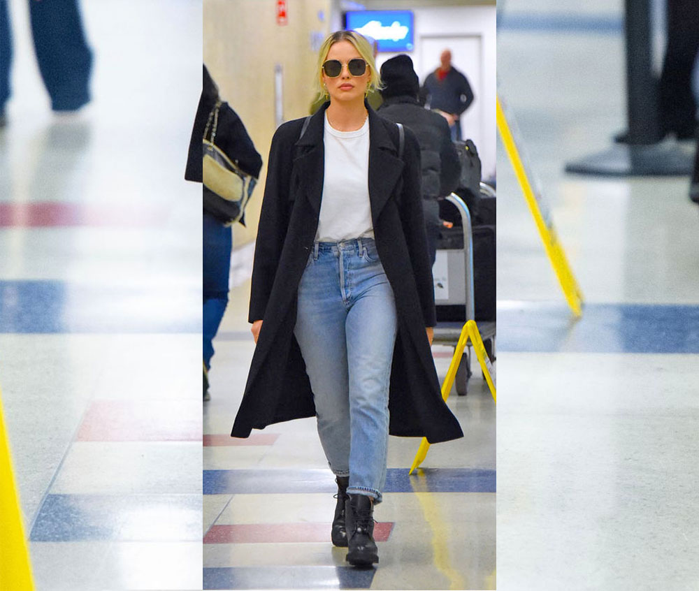 Margot Robbie Casual Airport Look For Less fountainof30