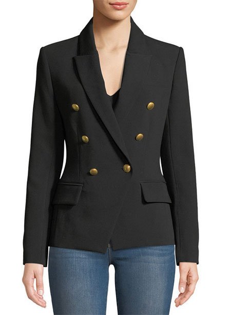 resort trends strong shoulder jacket double-breasted fountainof30