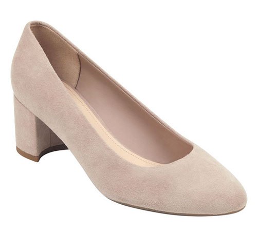 neutral Pump in taupe suede fountainof30