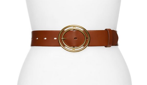 brown circle buckle belt nina dobrev runway look for less fountainof30