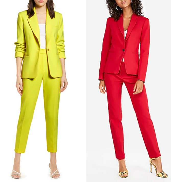 how to wear a pantsuit bold colors fountainof30