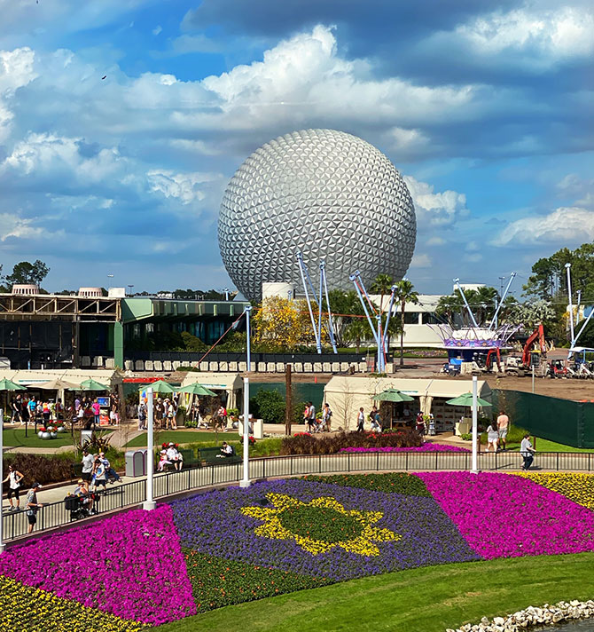 disney for adults disney world blue sky epcot center fountainof30