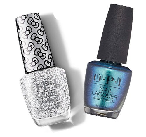 nail care opi glitter and blue polish fountainof30