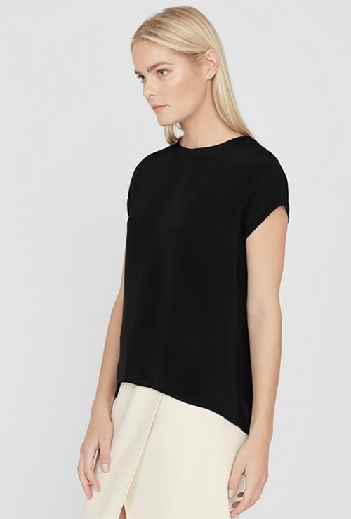 Cuyana Silk Tee black fountainof30