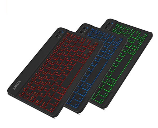 Arteck HB030B Universal Bluetooth Backlit Keyboard Bluetooth Backlit Keyboards fountainof30