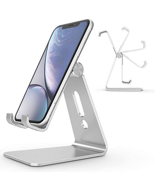 OMOTON Aluminum Desktop Cellphone Stand Cellphone Stand wrok form home fountainof30