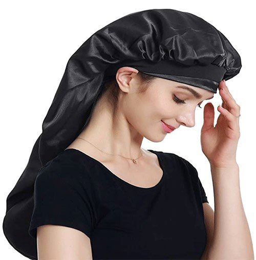 Long Satin Bonnet Sleep Cap