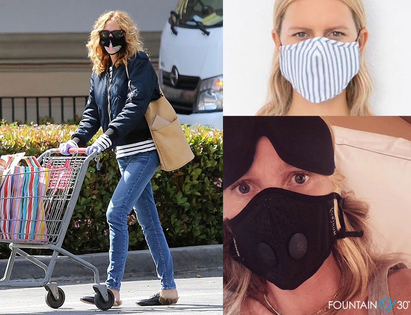 celebrities in face masks coronavirus fountainof30